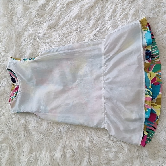 Crewcuts Drop Waist Ruffle Hem Dress in Seaside Floral - Picture 5 of 15